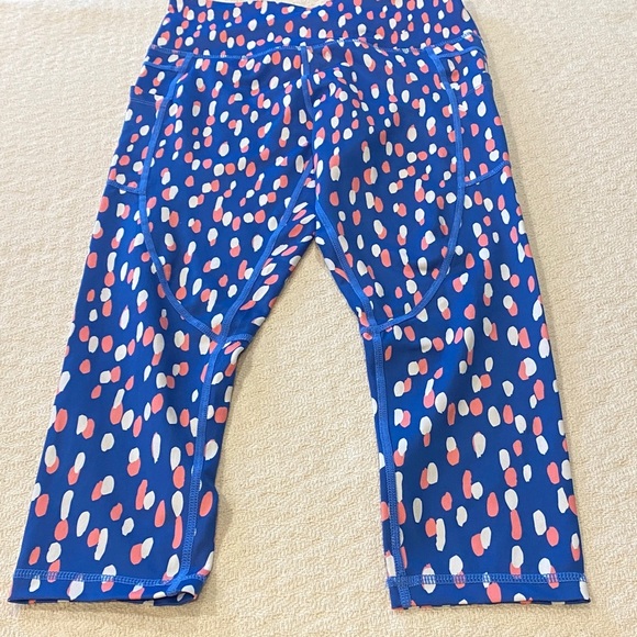 Zyia Cropped Cargo Leggings Tights Colourful Blue Pink - Picture 2 of 12